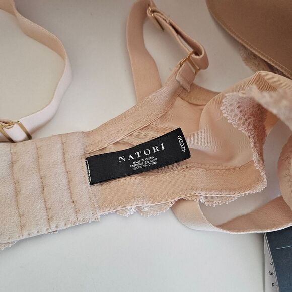 NWT Natori Lace Pure Allure Full Underwire Contour Bra 736099 Natural 42DDD - Picture 6 of 7
